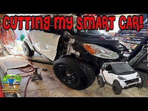 Smart Car Lift ~ Cutting & Fitting HUGE Tires (Part 2)