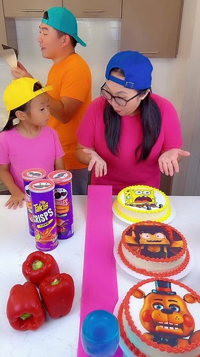 3.3M views · 196K reactions | SpongeBob SquarePants cake VS random food ice cream challenge!  #funny #Icecreamrolls by Ethan Funny Family | Ethan Funny Family | Facebook