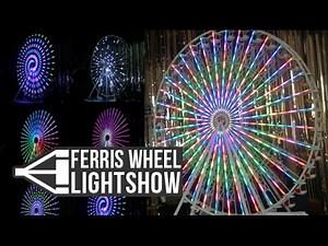 Model Ferris Wheel AWESOME LED light-show at night!