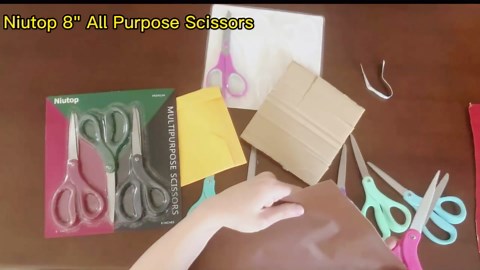 Scissors, Niutop 8" All Purpose Scissors Heavy Duty Ergonomic Comfort Grip Craft Shears Sharp Scissors for Office Home Household Sewing High/Middle School Students Teacher Art Craft DIY Supplies