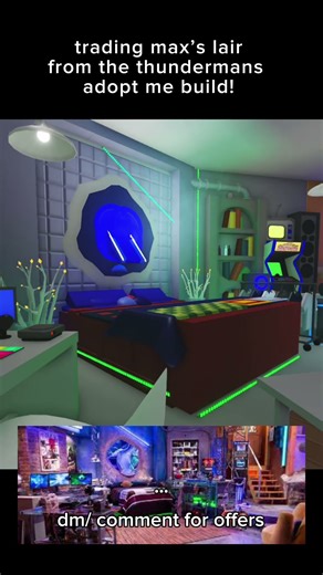 built by me!🙂‍↔️ ( adopt me thundermans room) #adoptme #roblox #shorts #house #builds #nickelodeon