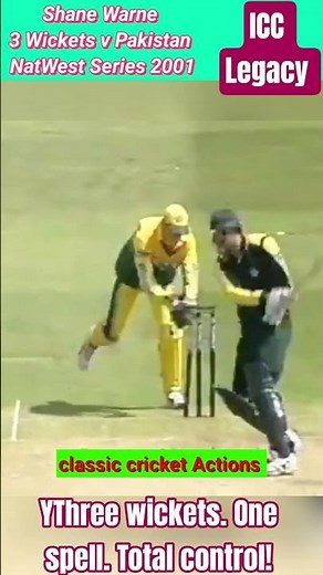 Shane Warne's Spin Magic! 3 Wickets That Rocked Pakistan | NatWest 2001 #ytshorts #ytviral #cricket