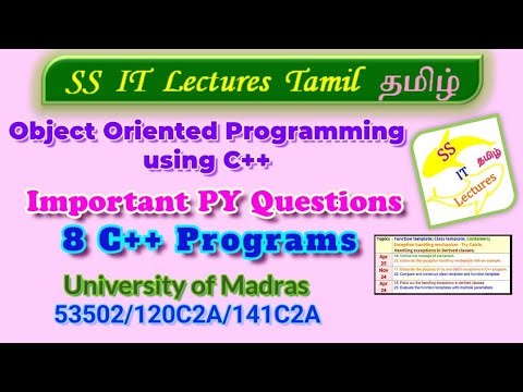 C++ Important Questions and answers, BCA, Madras University, PYQ #cpp #universityofmadras #trending