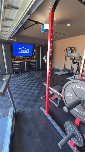 Garage to home gym upgrade—comment diy to get the full list of items used in this makeover #diybackyard #diybackyardmakeover #advancedhomegym #garagegymsetup #homegymbuild #easyfitnessdiy #simplegarageupgrade | Handyman Hacks