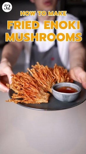 Crispy Deep Fried Enoki Mushrooms #shorts