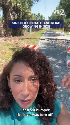Large sinkhole damages cars, closes Wymore Road in Maitland