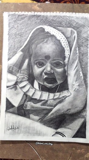 baby portrait ❤️#drawing #baby #draw #shortvideo #shorts #artist #art #sketch #artwork #portrait