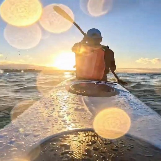 Sunset paddle #surfski #sunset #kayaking #newzealand