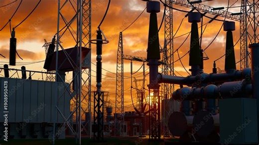 State Grid UHV transmission lines and substations(3D software Lumion makes non-AI)
