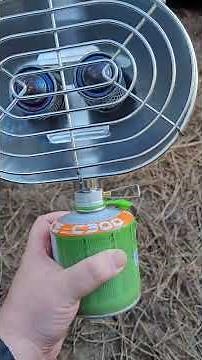 BRS H22 portable gas heater for wild camping, stealth camping, lightweight, double head heater