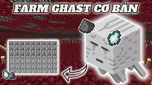 Farm Ghast Cơ Bản MCBE 1.21 #minecraft #farm #ghast