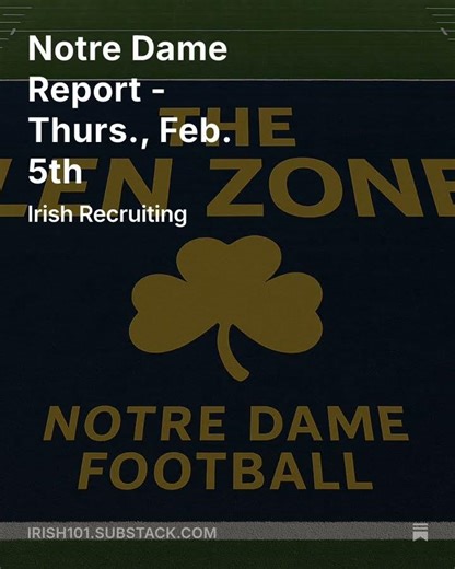 2026 Irish Recruiting Class - Top %