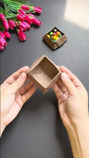 “Mind-Blowing Origami Candy Box DIY!” #origami #boxidea #craftbox