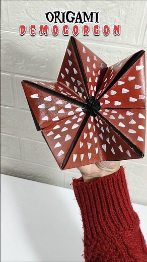 DIY Origami Demogorgon🔥 #shorts #strangerthings #demogorgon