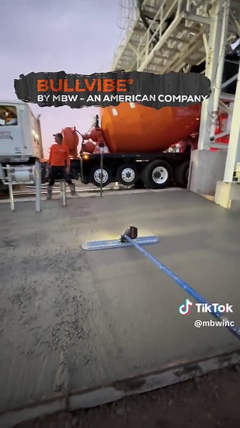 The BULLVIBE® from MBW is powered by Milwaukee M18 REDLITHIUM­™ and is the perfect tool for those stiff pours, hot & windy days, or any job that gets away from you. Footage from Ridge Concrete in NC Float used in video from @cadillac.concrete products. #bullvibe #mbwinc #vibratorybullfloat #concretefinishing #concretetools #fyp #americanmanufacturing