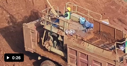 Slope stabilization using concrete mix soil and sand - Video