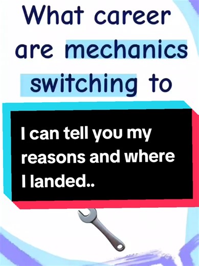 @Second_Chance_Classics what career are mechanics switching to and why leave the trade? I left because I couldn't physically handle that kind of work anymore. where did i go? I moved to being an ADAS technician for a company called airpro diagnostics