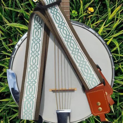 Banjo Clip Strap Adjustable Celtic Ribbon Cotton Banjo Strap for Musician Gift Durable & Comfortable - Etsy