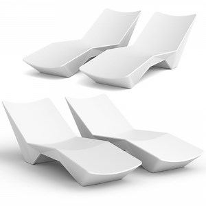 FHVIT S-shaped Pool Lounger, Comfortable Lounge Chair for Outdoor Relaxation