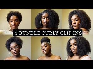 *ONE BUNDLE* 5 EASY HAIRSTYLES FOR NATURAL HAIR | CURLY CLIP INS