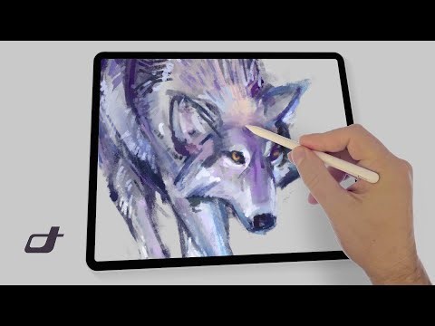 Digital Art Showcase: Creating a Wolf Drawing on iPad with Procreate