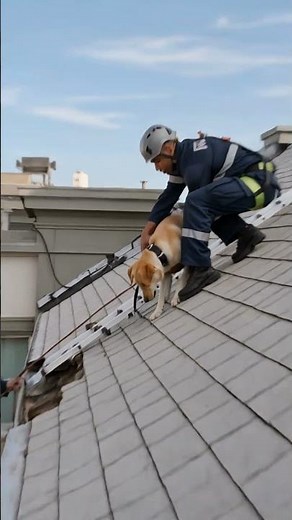 Dog Falls From Balcony Onto Roof | High-Risk Rescue Operation