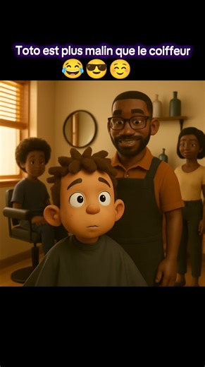toto, le coiffeur et un client 😂😂 le coiffeur est trop bête 😂😂😂😂😂😂#blaguedetoto5 #toto #blague