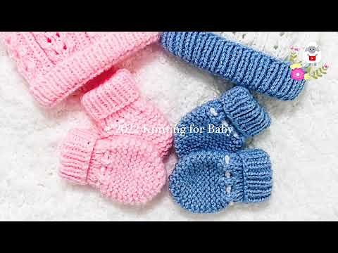 Easy knit baby mittens LEFT HAND TUTORIAL by Knitting for Baby