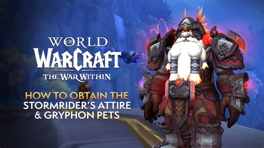 How to easily obtain the extra Stormrider's attire transmog sets & gryphon battle pets