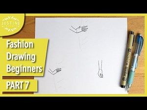 How to draw hands in 3 different poses Video Lecture - Fashion Designing