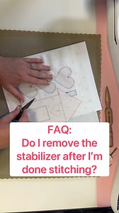 Do I need to remove ALL of the stabilizer from the back of my applique block after I an done stitching? The answer is YEP - you sure do! That's why it is so important to pick the right stabilizer and a good quality stabilizer ... because you want it to be EASY to remove. We recommend using Sulky Tear-Easy Stabilizer for both your sewing machine applique and your embroidery machine applique projects. It provides great stability for your stitches on your sewing machine and is also sturdy enough to