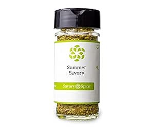 Savory Spice Summer Savory - Dried Savory Seasoning - Add Summer Savory Leaves for Subtle Peppery Flavor in Soups, Stews, and Other Recipes (Medium Jar - Net: 0.9 oz)