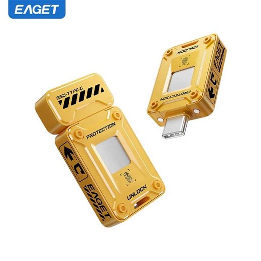 EAGET FU80 Pendrive Type-C 128/256/512GB Thumb Drive 560MB/S Fingerprint Encryption USBDrives Luxury Solid State USB Flash Drive