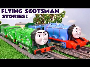 FLYING Scotsman Toy Train Stories with Gordon and Thomas Trains - Videos For Kids
