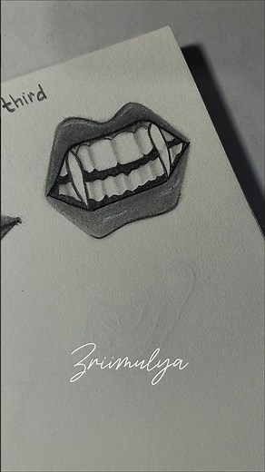 How to draw Vampire lips tutorial #drawing #art #howtodraw #tutorial #shorts