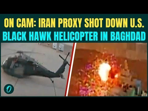 Iran-Proxy Drone ‘DESTROYS’ U.S. $5.9 Million Black Hawk Helicopter At Victory Camp, Baghdad