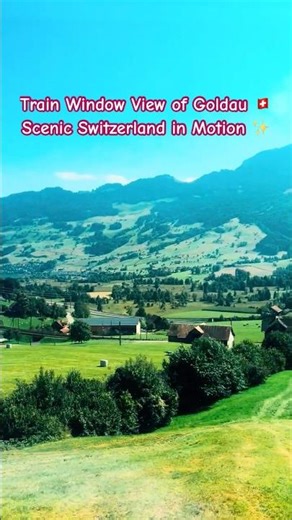 Train Window View of Goldau 🇨🇭 Scenic Switzerland in Motion ✨
