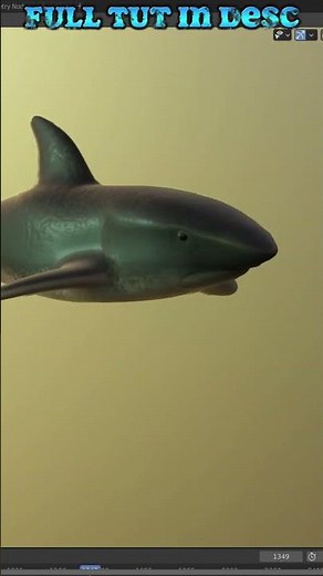 Create animated Shark in Blender #shorts