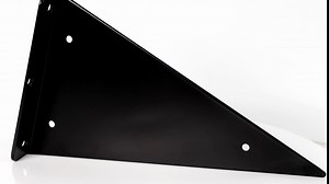 Floating Shelf Bracket-10 inch Triangle Brackets for Shelves, Hidden Black Shelf Bracket 1/5 Thickness, Heavy Duty Floating Shelf Hardware , Decorative Shelf Brackets & Supports 4 Pack