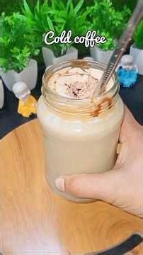 Creamy Cold Coffee Recipe at Home | Cafe Style Cold Coffee in 2 Minutes #recipe #coldcoffee #shorts