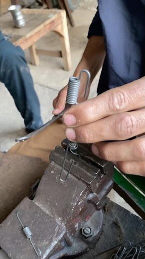 Small Pull Spring with Hook | Traditional Spring Making Process #workshopskills #shortclip