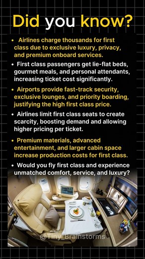 Why First Class Seats Cost Thousands?