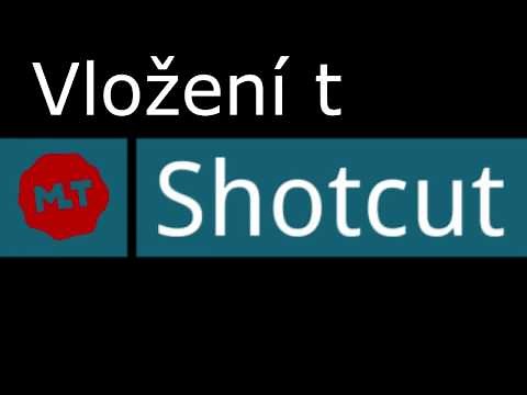 Shotcut Vložení textu