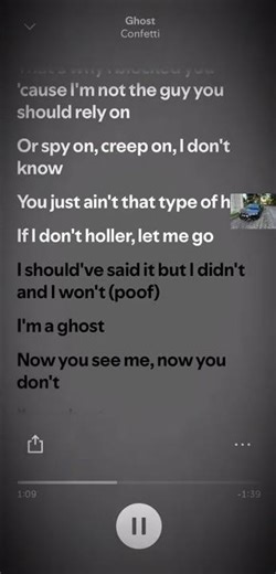 Ghost by Confetti lyrics #confetti #ghost