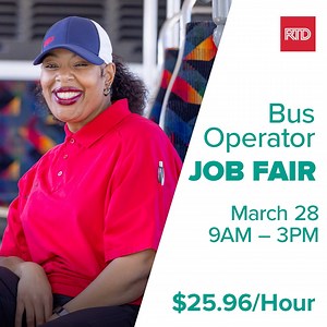 1K views · 13 comments | New date 3/28 Ready to steer your career in an exciting direction? Join us at RTD's Bus Operator Career Fair on 3/28 from 9am to 3pm at the Crowne Plaza in Denver! We're on the lookout for Bus Operators, with competitive starting pay at $25.96/hr plus a $4,000 signing bonus! | RTD | Facebook