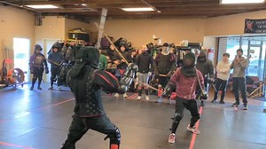 Since there are so many question this is one the fun games one of our guys came up with for our fun internal holiday tournament. Also the only scoring action is a head hit. | Phoenix Society of Historical Swordsmanship