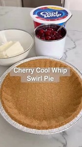 3-Ingredient Cherry Cool Whip Swirl Pie Cherry Cloud Swirl Icebox Pie Recipe Ingredients: 1 prepared graham cracker pie crust (9-inch) 1 tub Cool Whip, thawed (8 oz) 1 cup cherry pie filling Directions: Spoon the Cool Whip into a mixing bowl and gently stir to loosen slightly. Add spoonfuls of cherry pie filling directly into the Cool Whip. Gently swirl with a spatula or knife, creating visible cherry ribbons without fully mixing. Spread the swirled mixture evenly into the prepared graham cracke