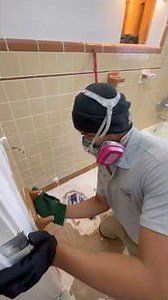 Tub & Tile Makeover! #bathroommakeover #bathroomrenovation #bathtubrefinishing #diy #fyp #fypシ