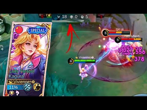 Won the match with 18 kills and zero death | Kagura gameplay mlbb
