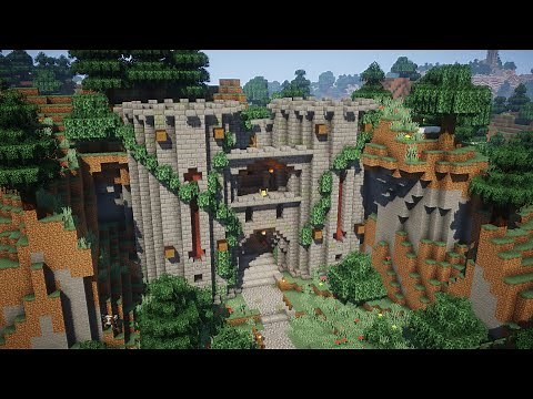 Minecraft Timelapse : Medieval Castle Cave Entrance